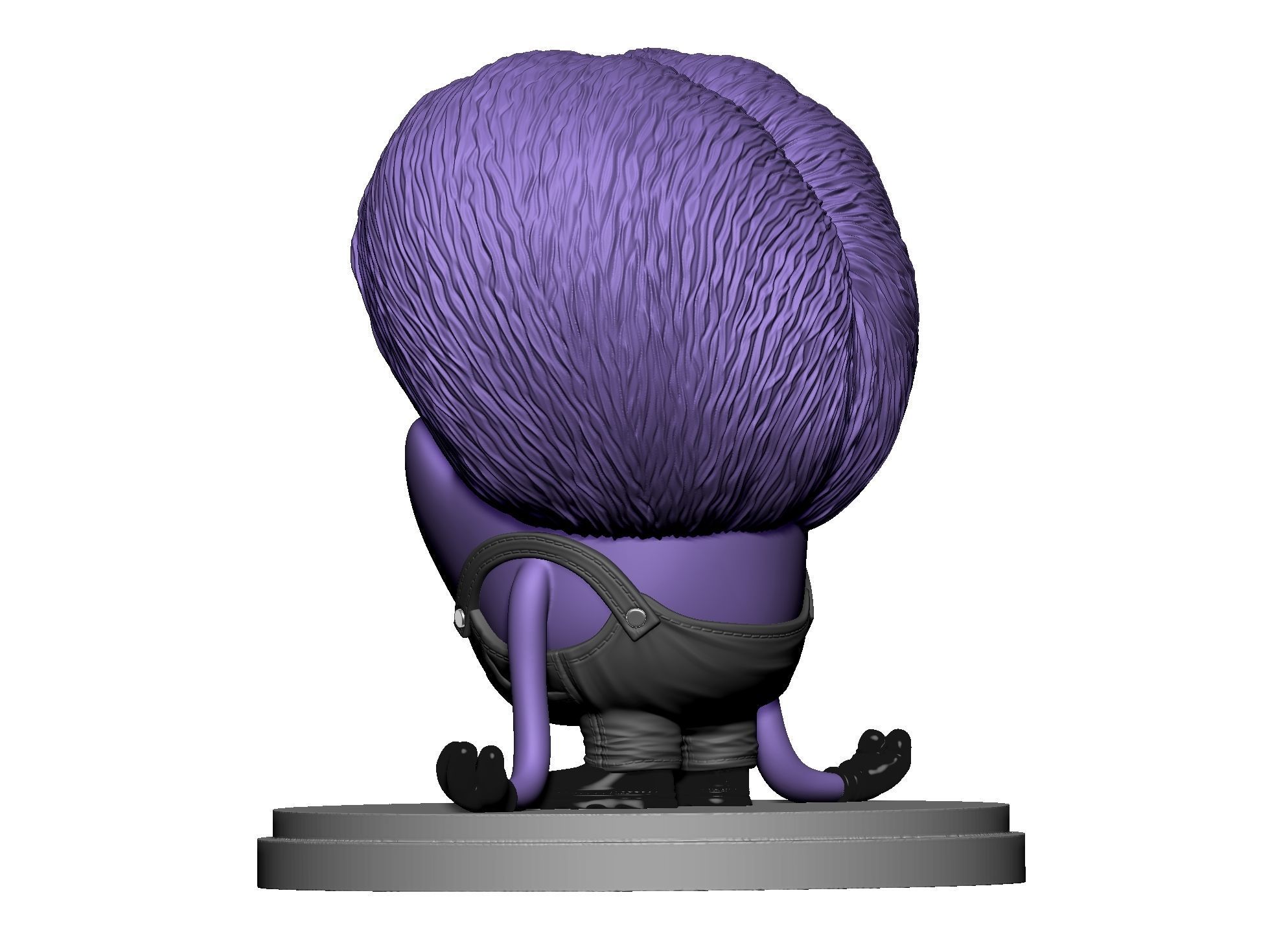 Purple mutated minion for 3D printing STL 3D print model_21