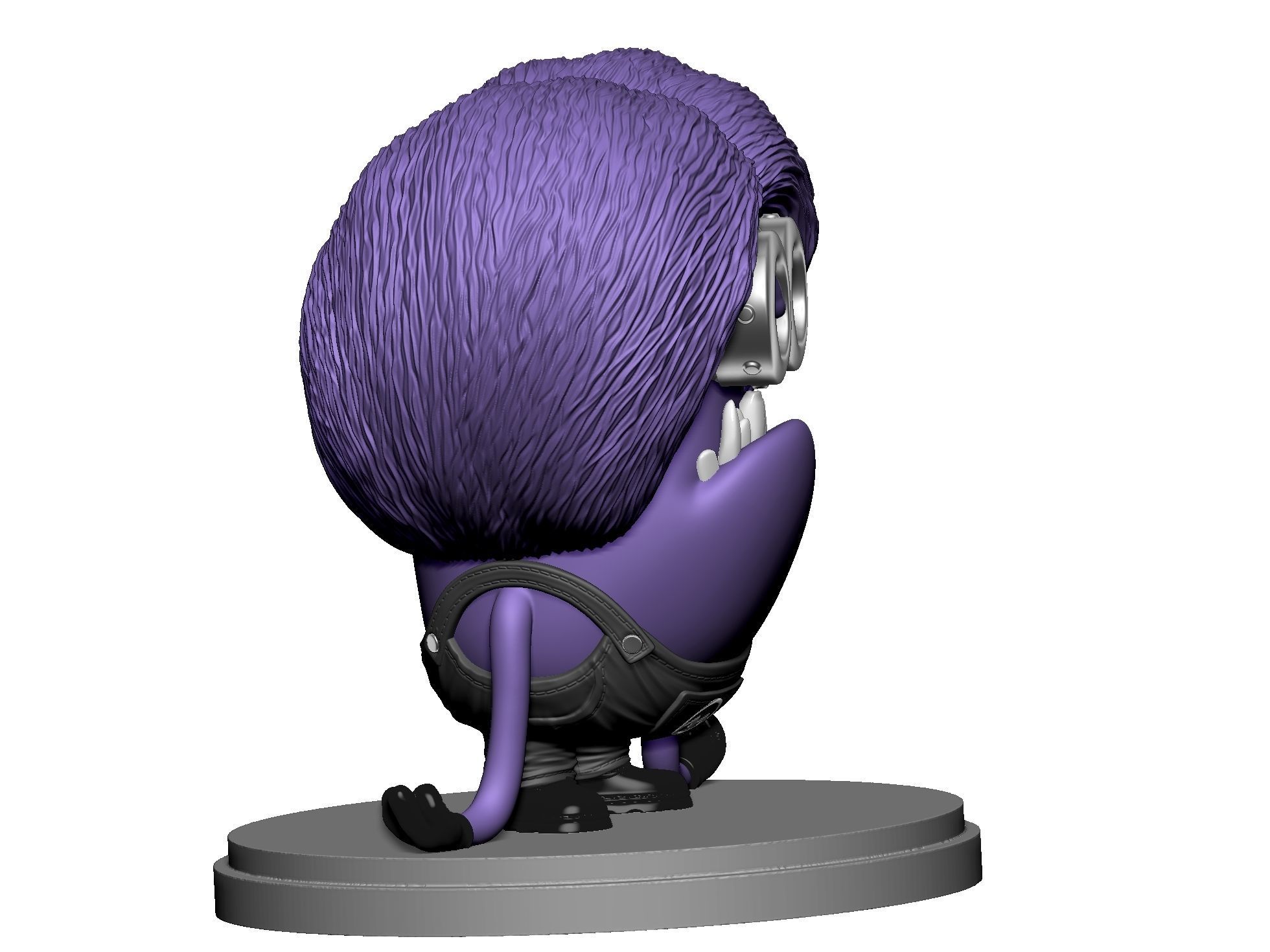 Purple mutated minion for 3D printing STL 3D print model_5