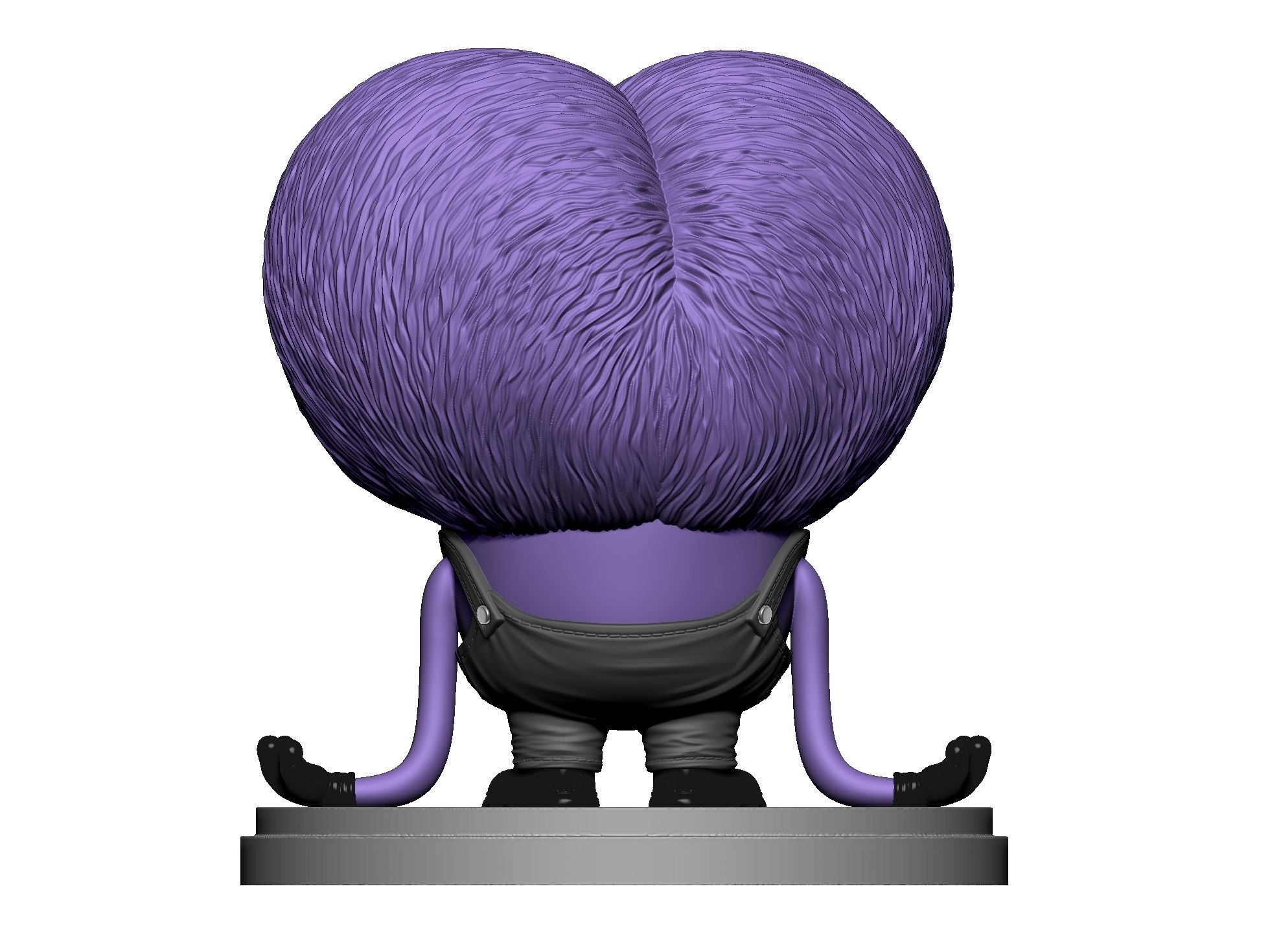 Purple mutated minion for 3D printing STL 3D print model_1