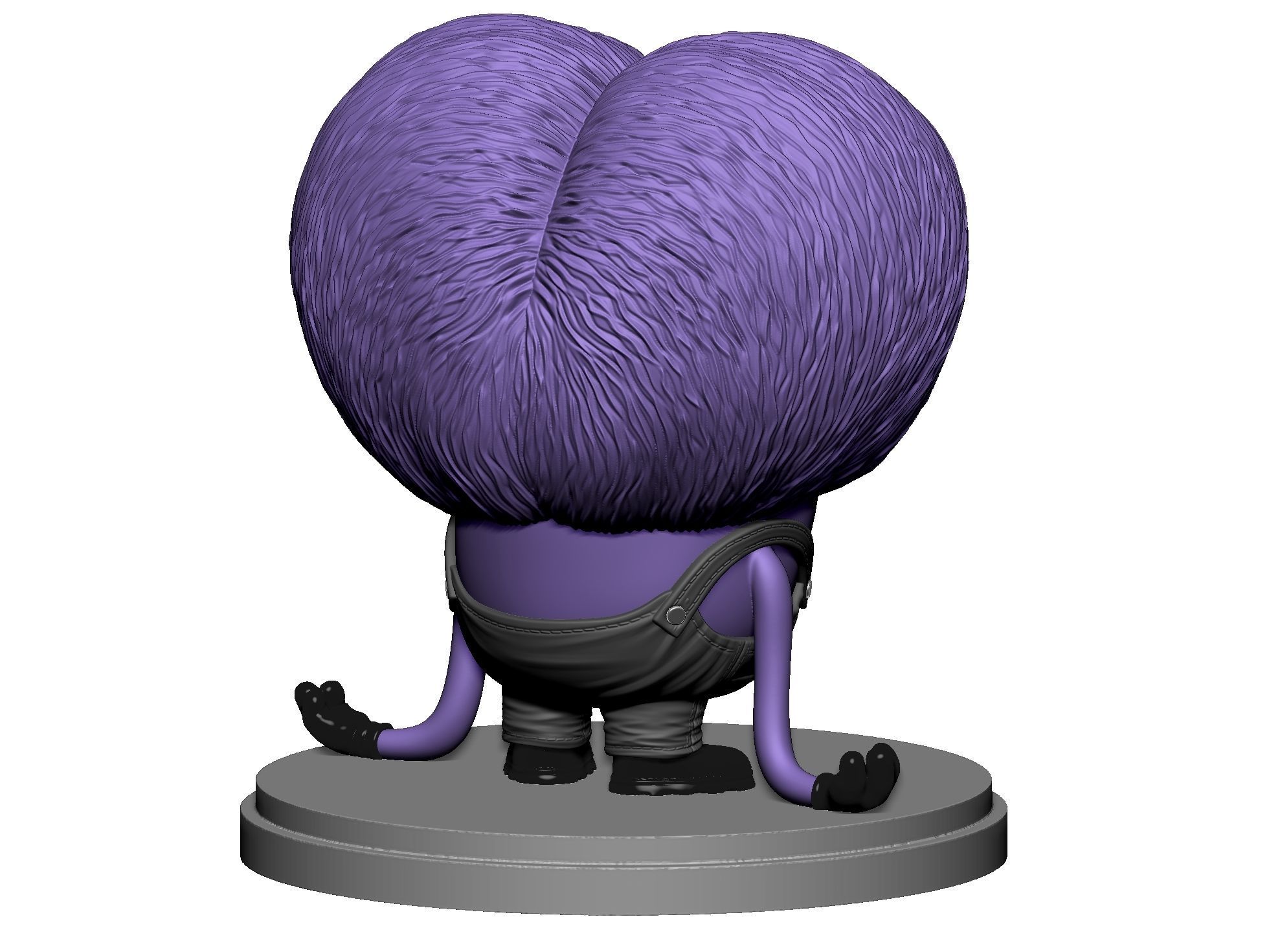 Purple mutated minion for 3D printing STL 3D print model_2
