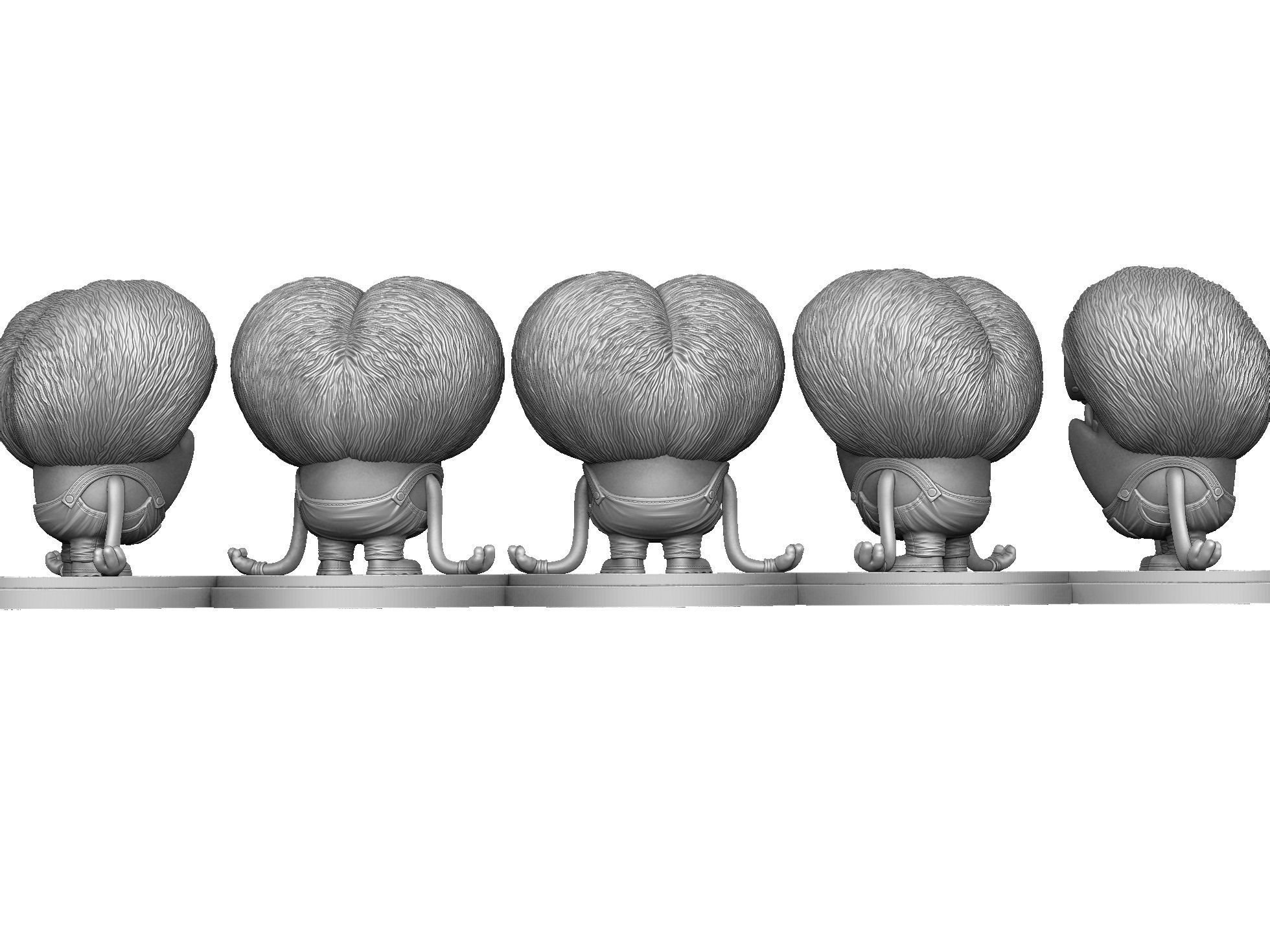 Purple mutated minion for 3D printing STL 3D print model_15