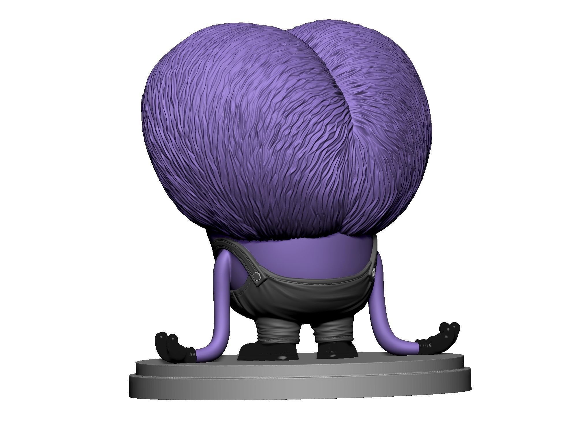 Purple mutated minion for 3D printing STL 3D print model_22