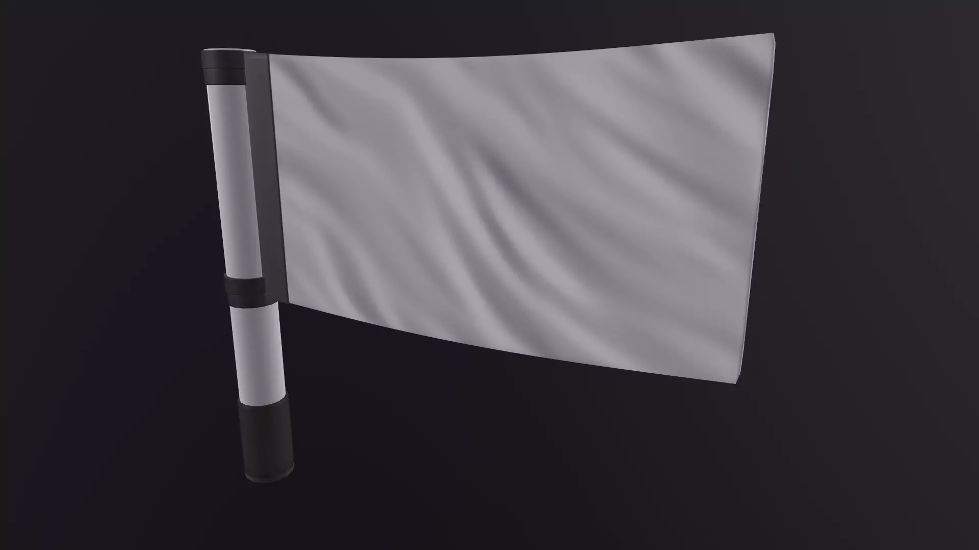 Flag Wave Low-poly 3D model_0