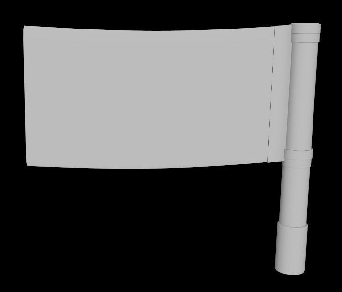 Flag Wave Low-poly 3D model_5