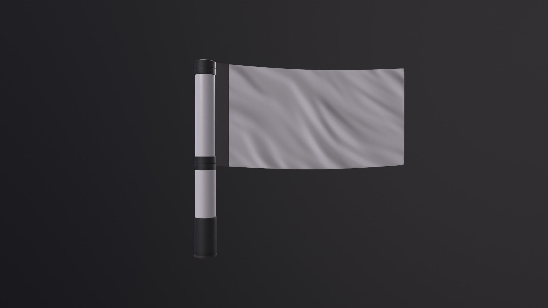 Flag Wave Low-poly 3D model_3
