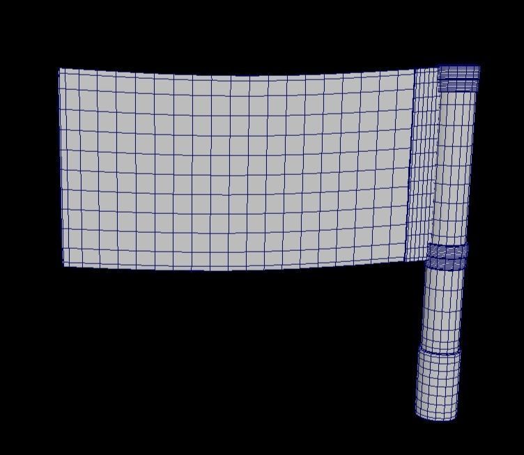 Flag Wave Low-poly 3D model_4