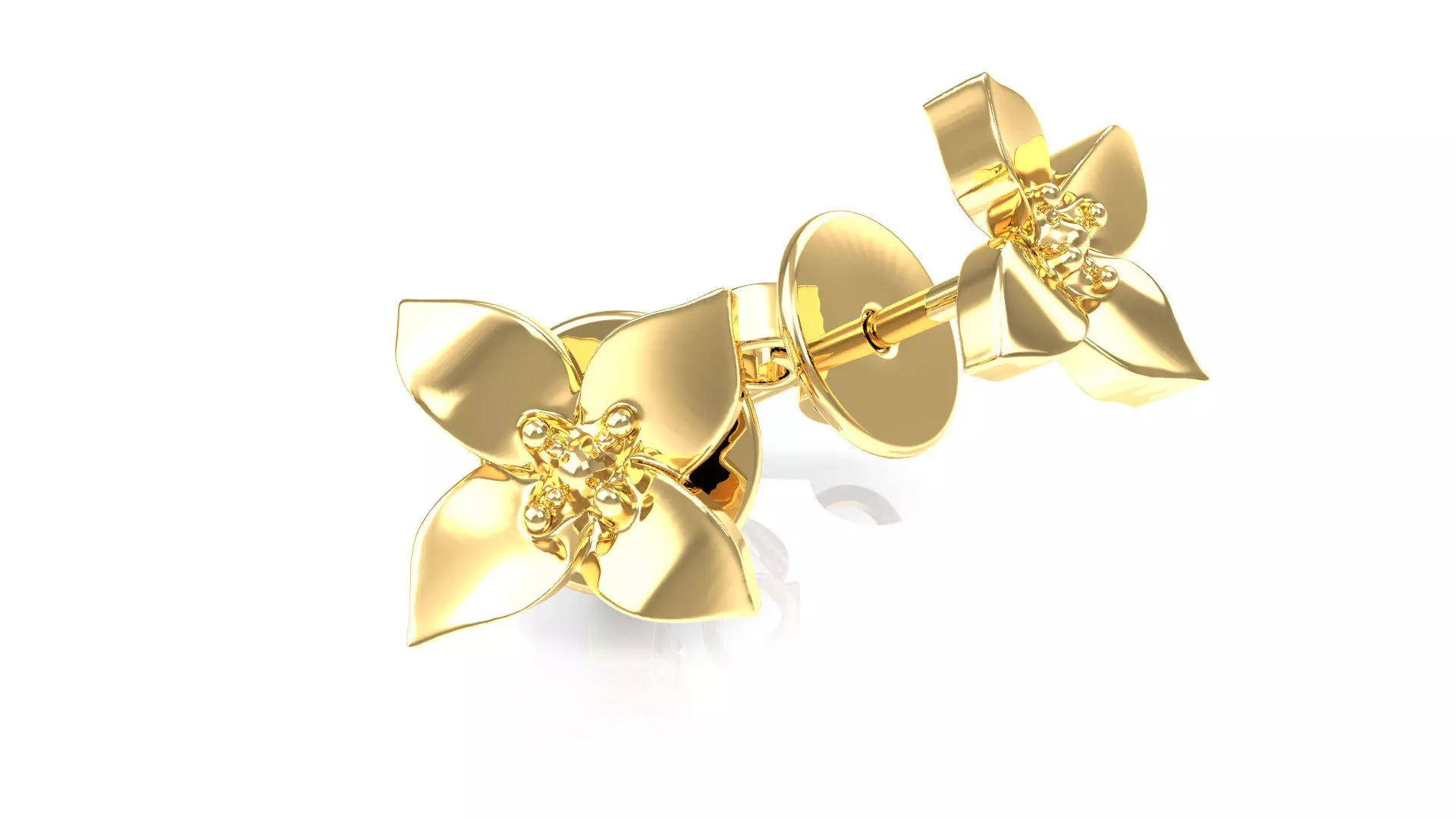 Flower Garden Simple Stud Earring Free 3D print model