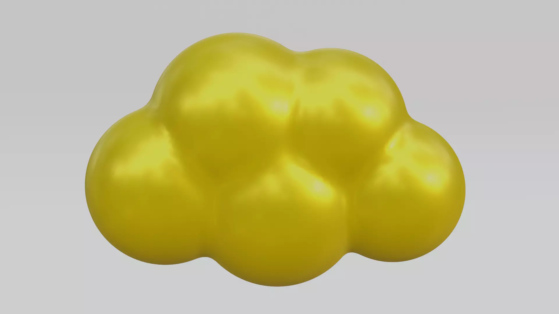 Gold Cloud 3D model_0