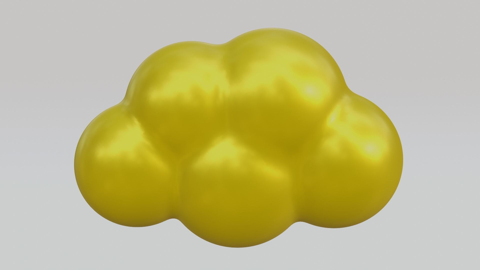 Gold Cloud 3D model_7