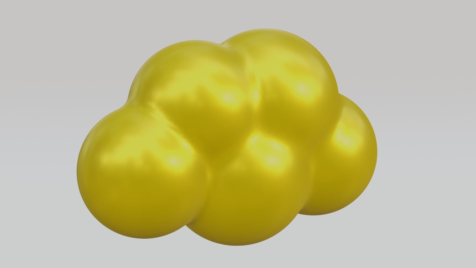 Gold Cloud 3D model_8