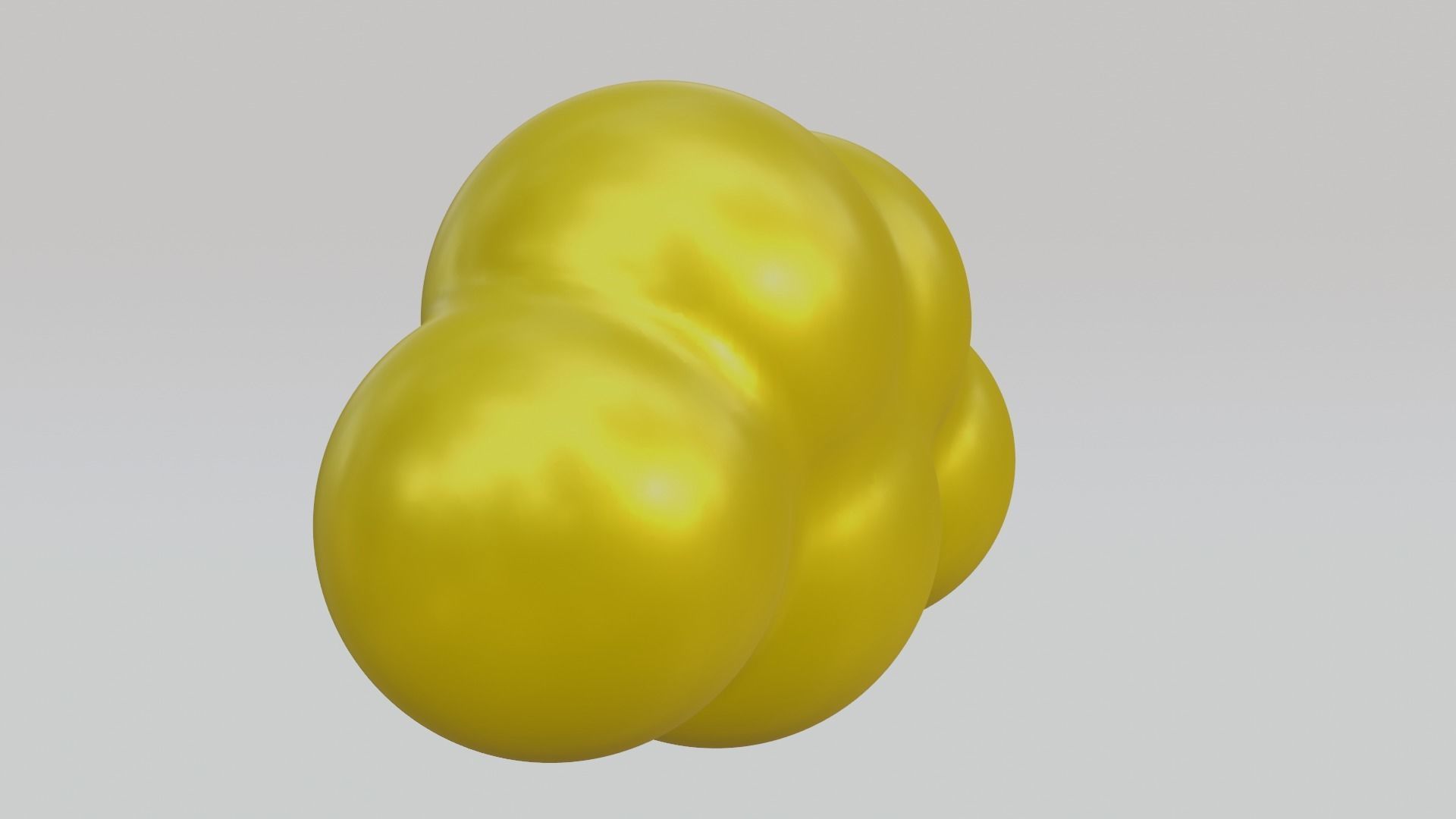 Gold Cloud 3D model_4