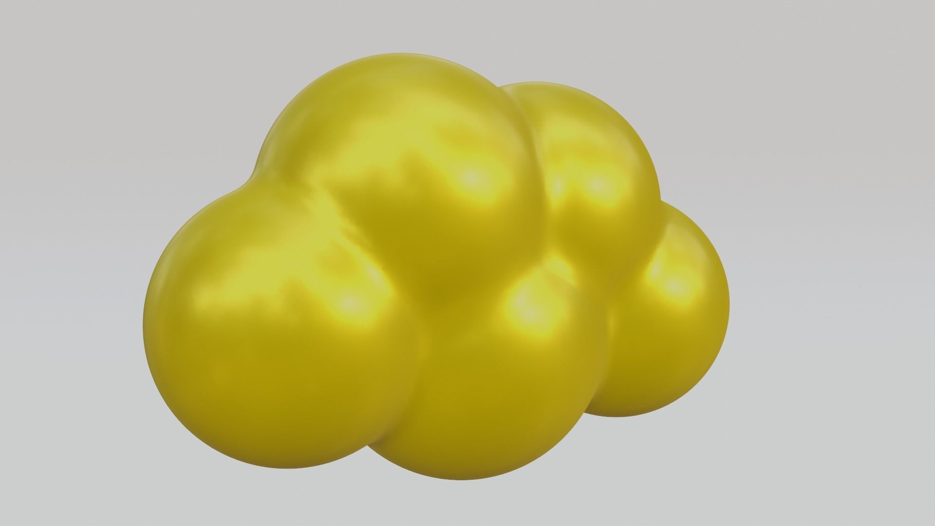Gold Cloud 3D model_1