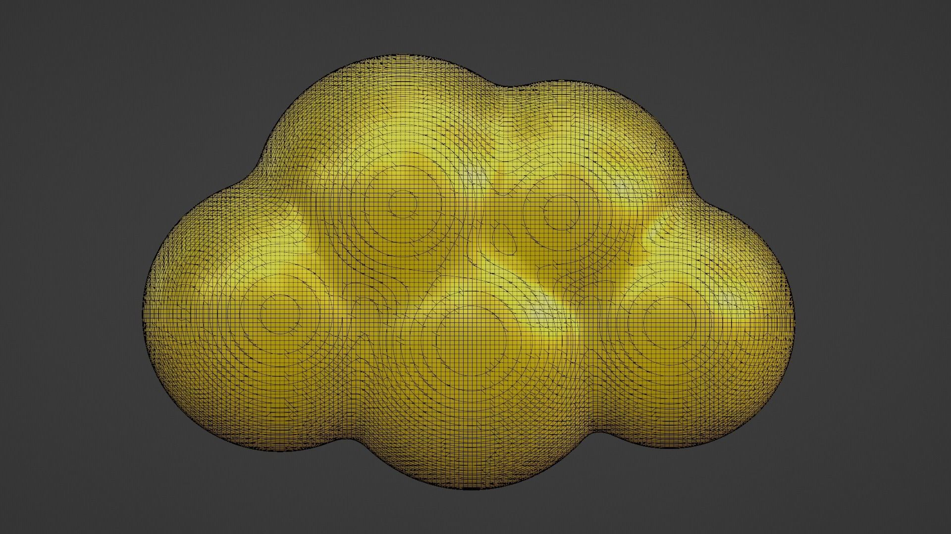 Gold Cloud 3D model_14