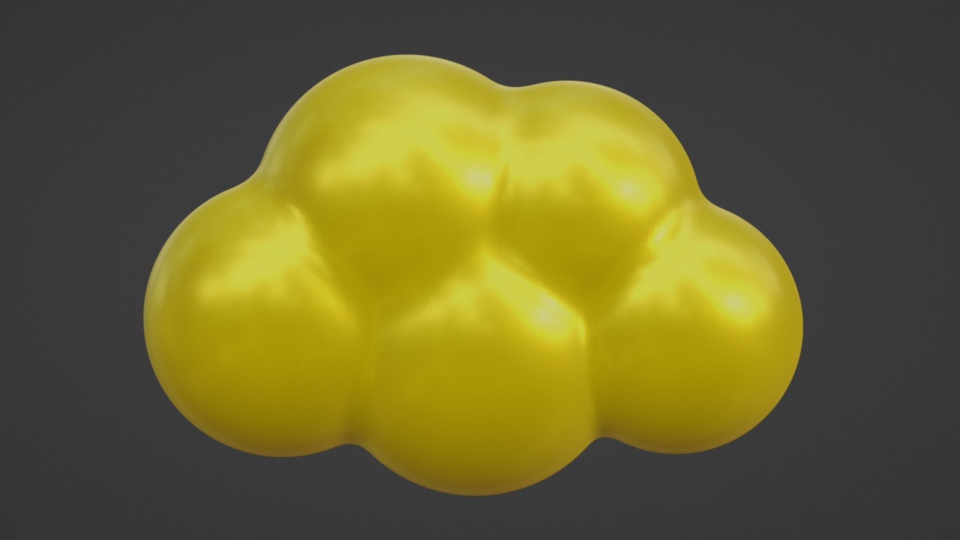 Gold Cloud 3D model_13