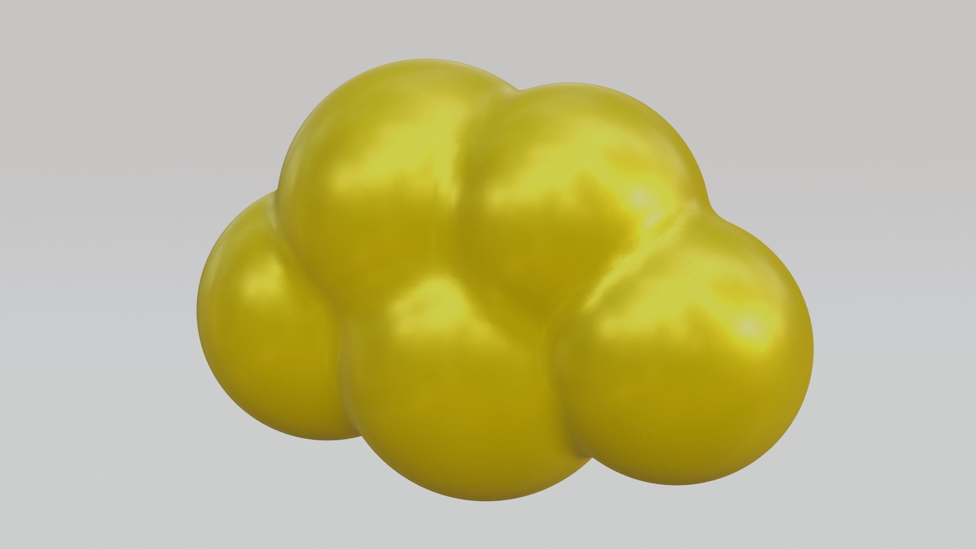 Gold Cloud 3D model_9