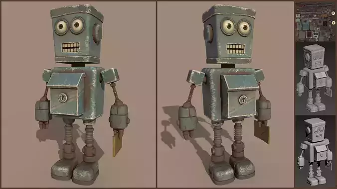 Stylized Robot Postman