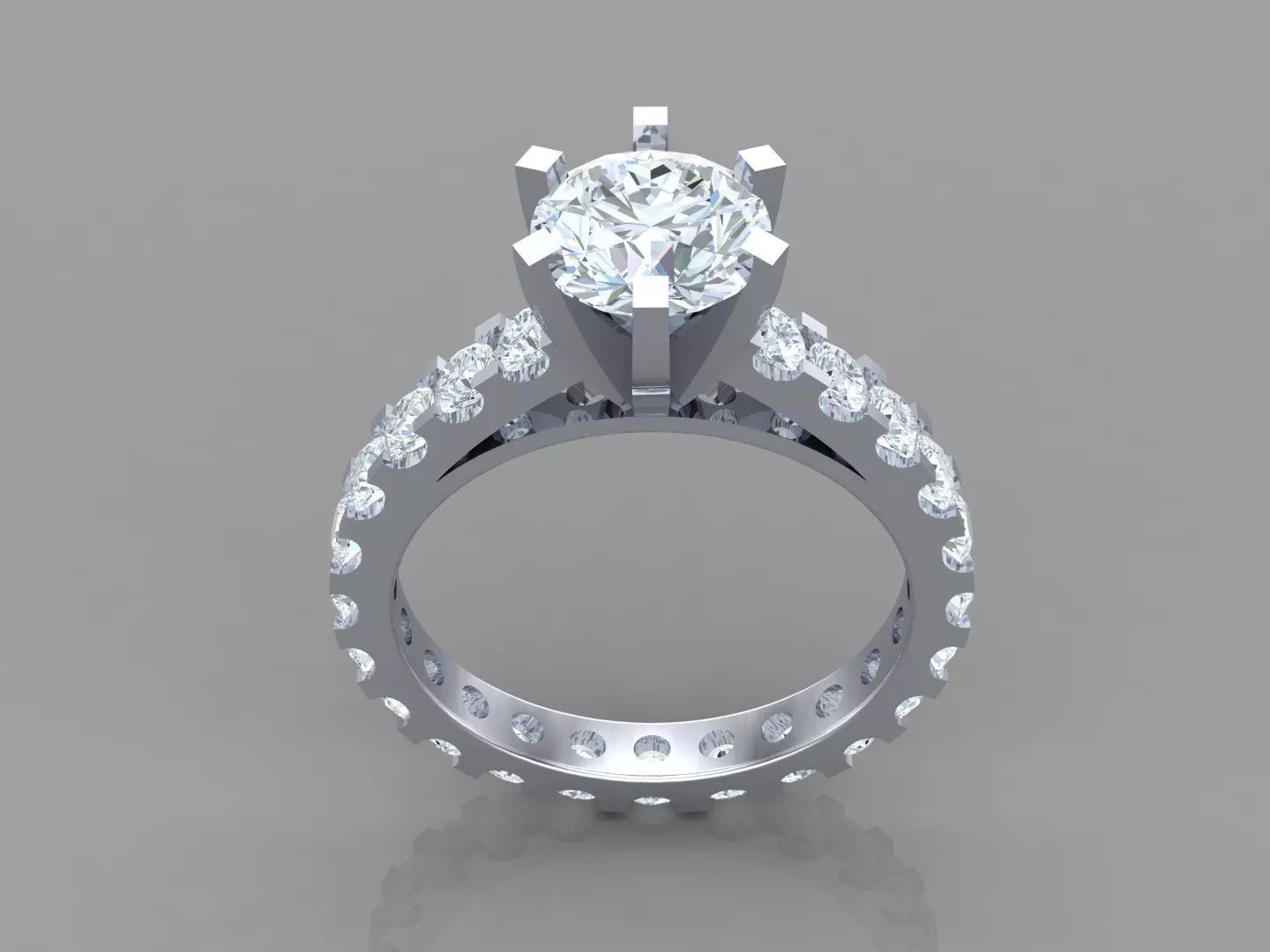 Diamond Wedding Women Ring 1WR289 3D print model