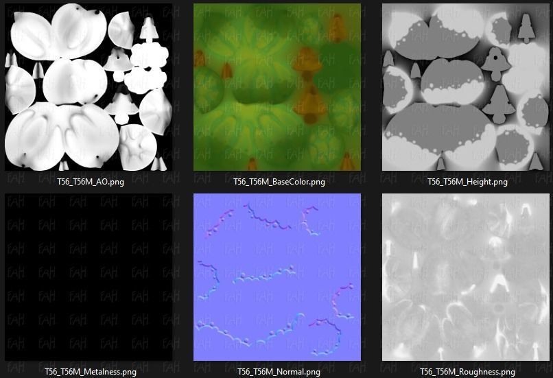 Trees Cartoon V56 Low-poly 3D model_46