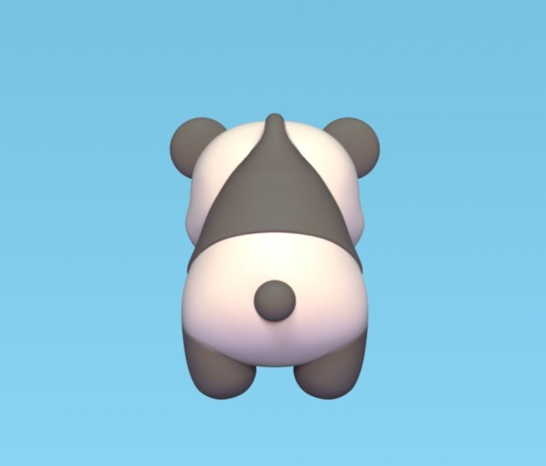 Hanging Panda 3D print model_4