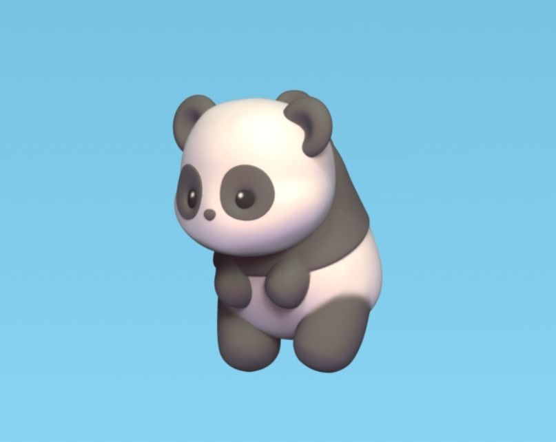 Hanging Panda 3D print model_2