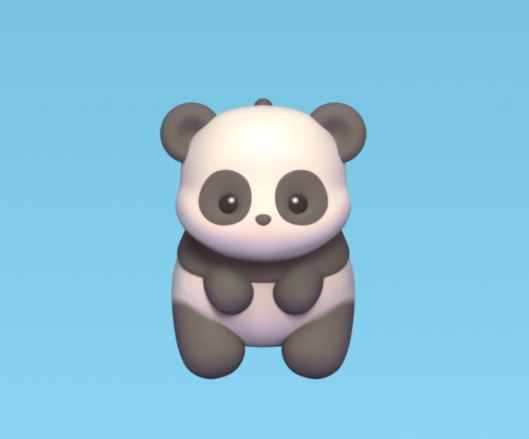 Hanging Panda 3D print model_1