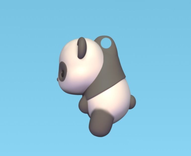 Hanging Panda 3D print model_3