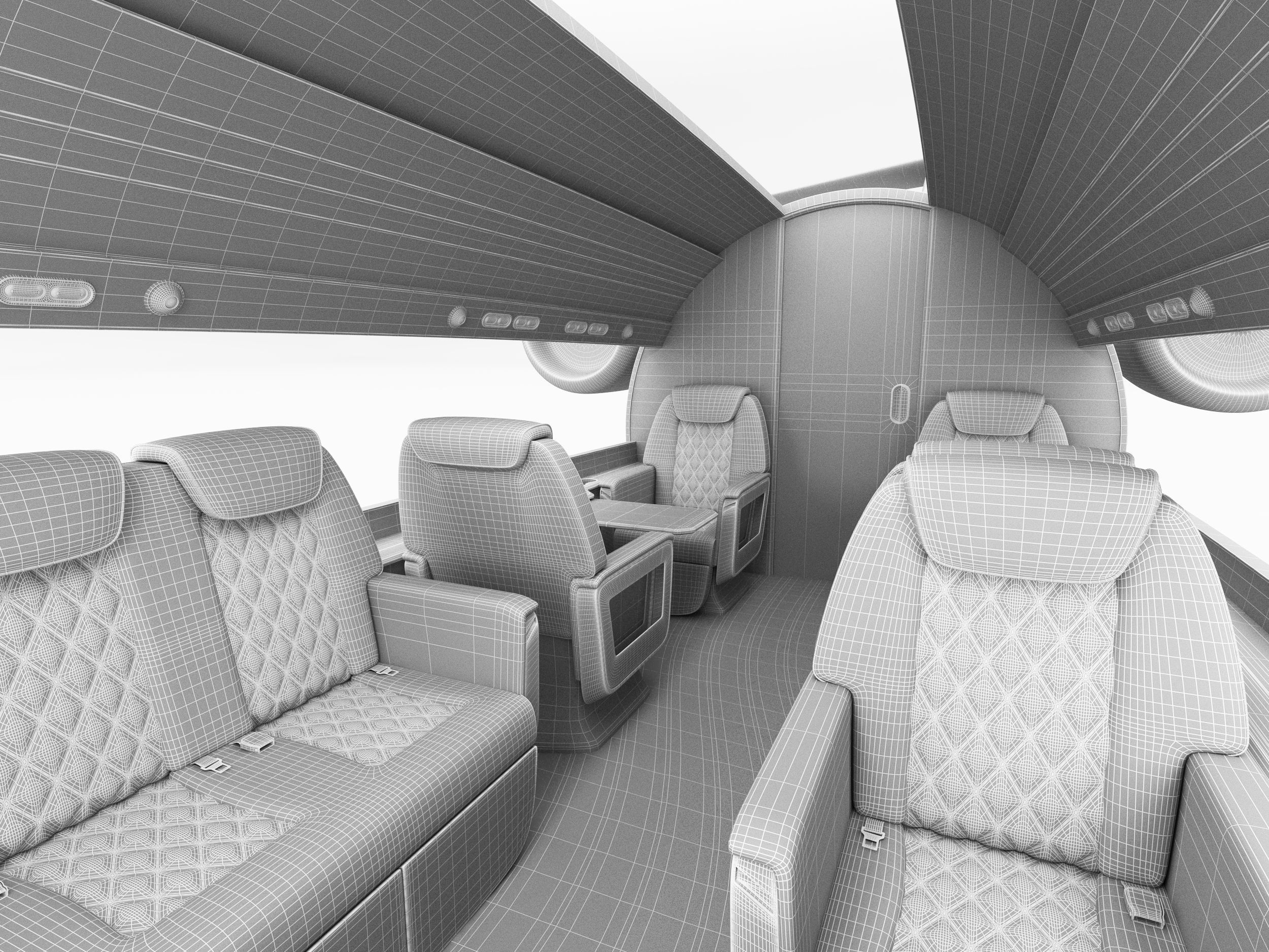 Private Jet inerior 3D model_10