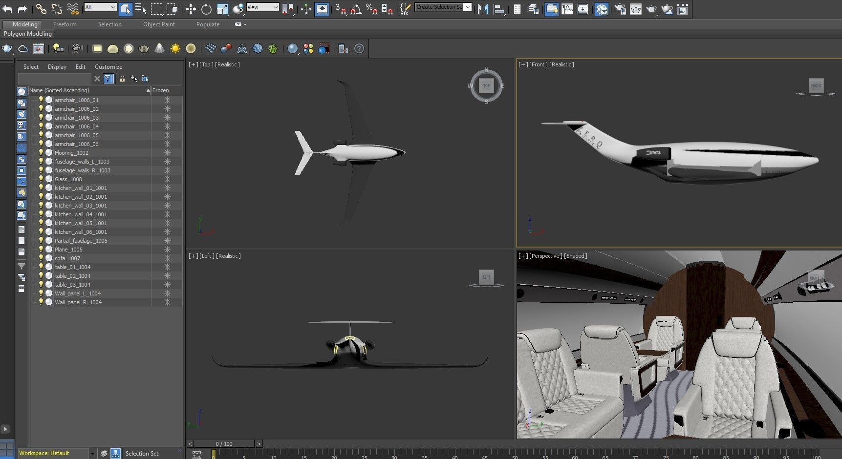 Private Jet inerior 3D model_16