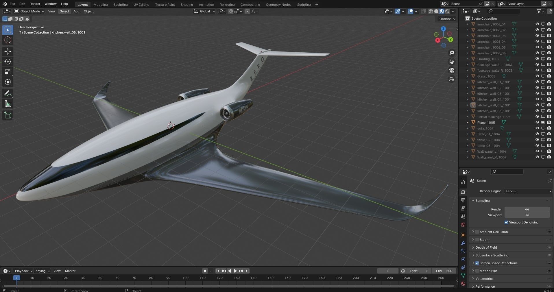 Private Jet inerior 3D model_14