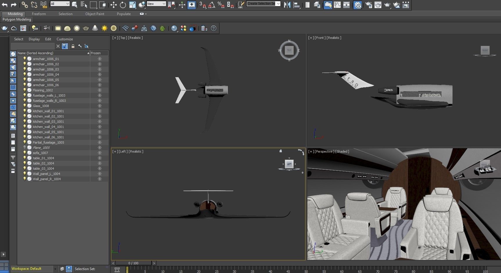 Private Jet inerior 3D model_15