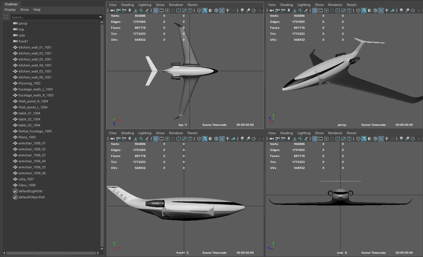 Private Jet inerior 3D model_18