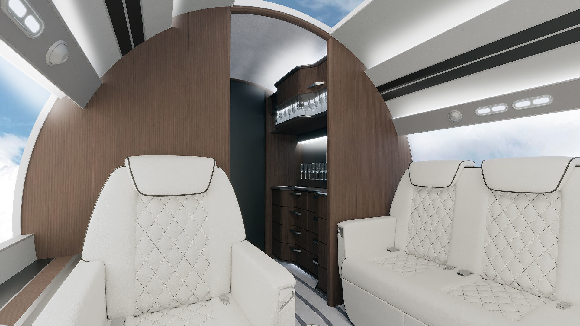 Private Jet inerior 3D model_2
