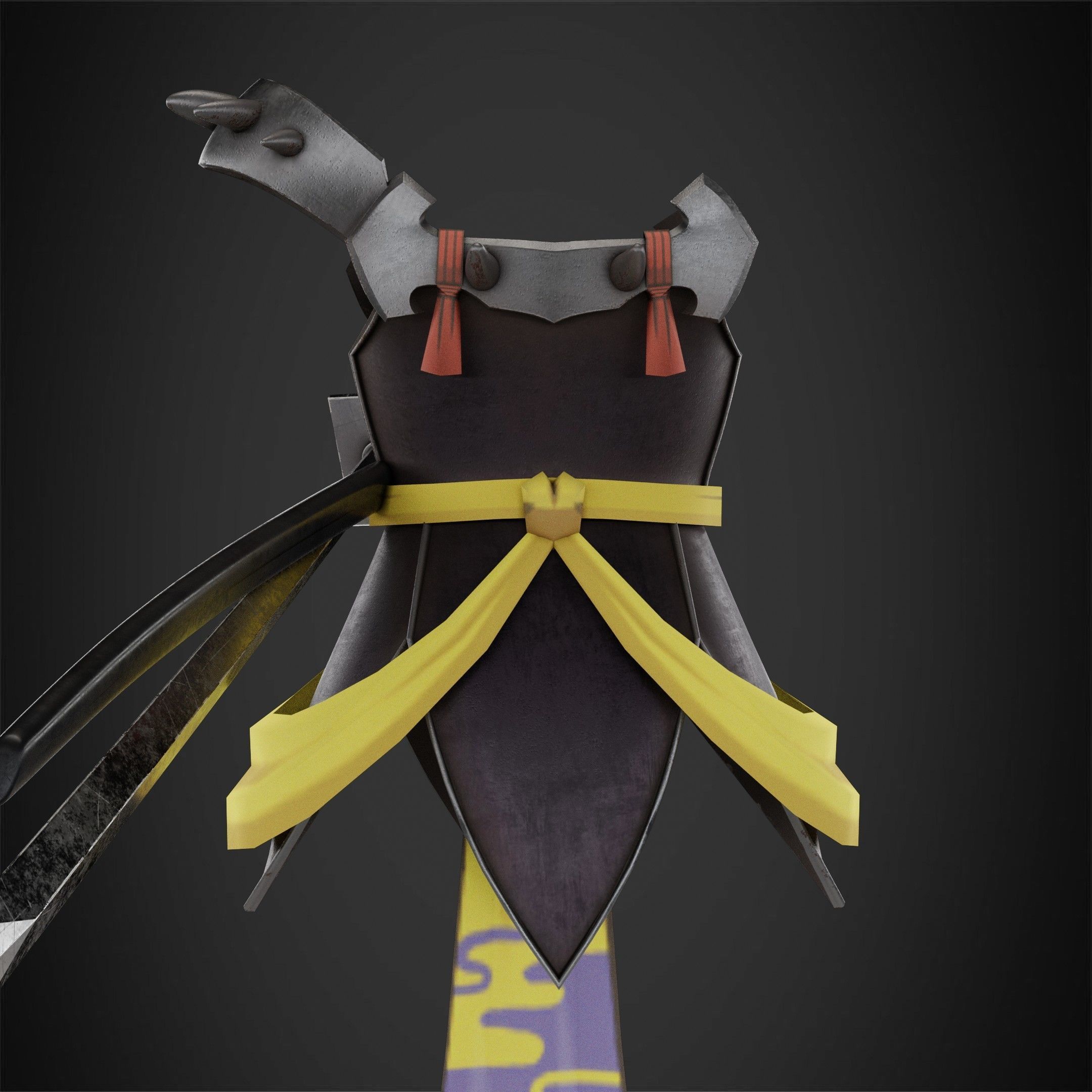 InuYasha Sesshomaru Full Armor with Tokijin Tenseiga for Cosplay 3D Model Collection_12