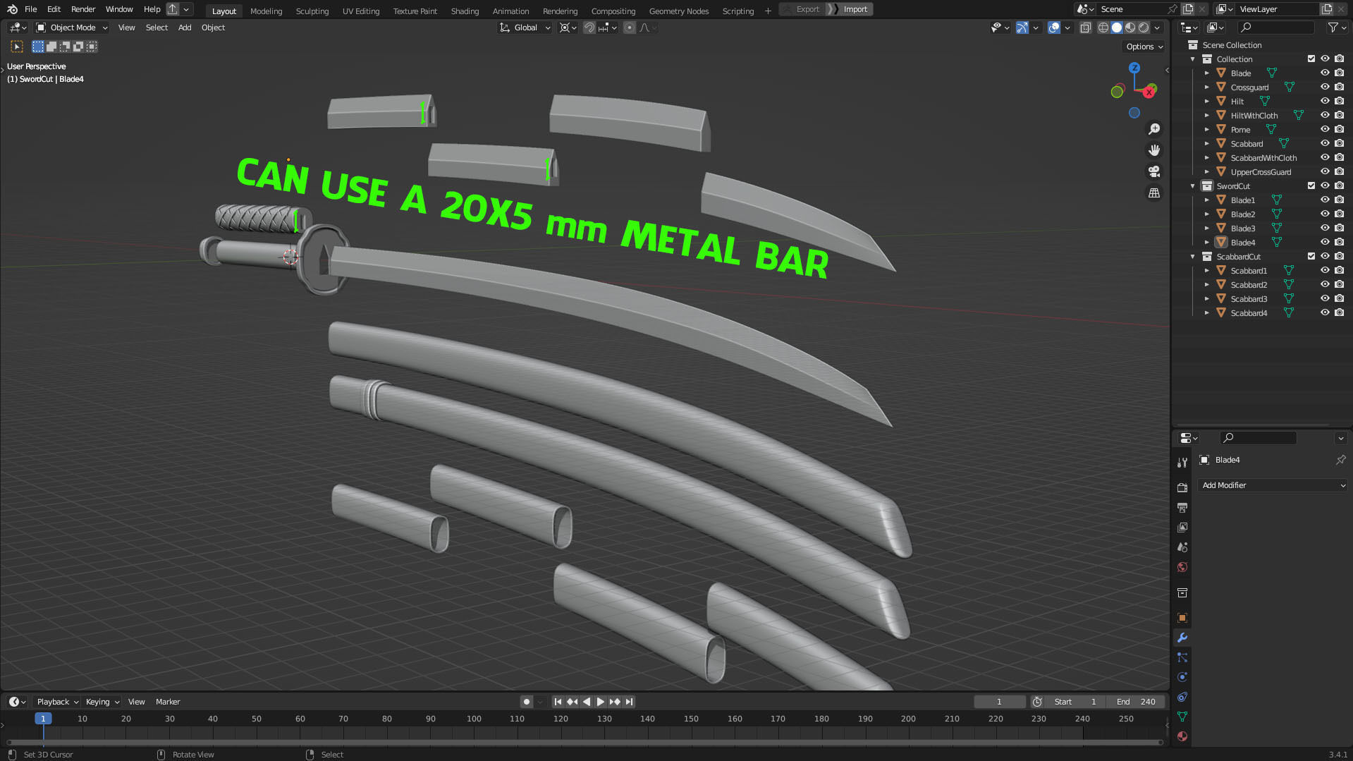 InuYasha Sesshomaru Full Armor with Tokijin Tenseiga for Cosplay 3D Model Collection_26
