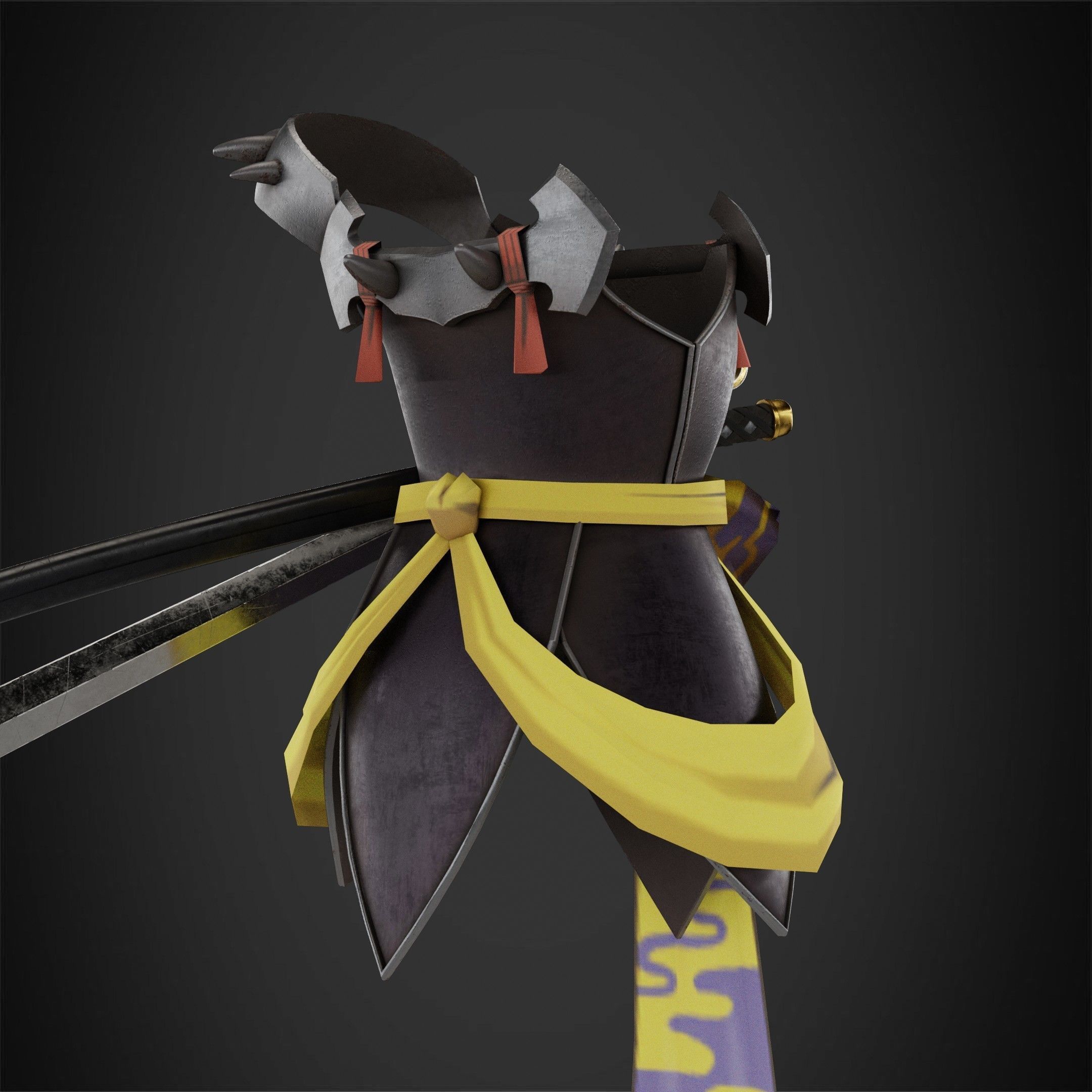 InuYasha Sesshomaru Full Armor with Tokijin Tenseiga for Cosplay 3D Model Collection_13