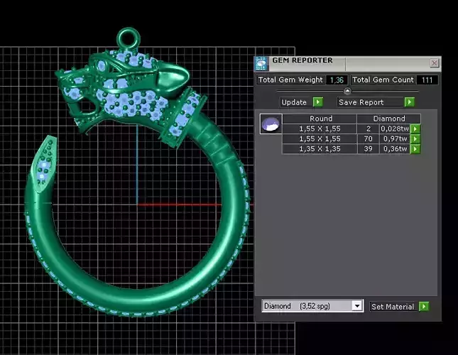 3d zbrush panther pendant model 3D print model