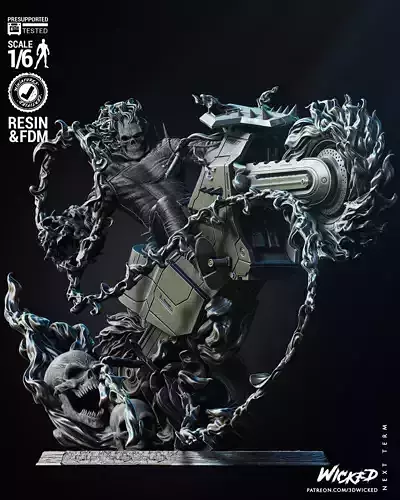 Wicked Marvel Danny Ketch Sculpture Tested for 3D printing