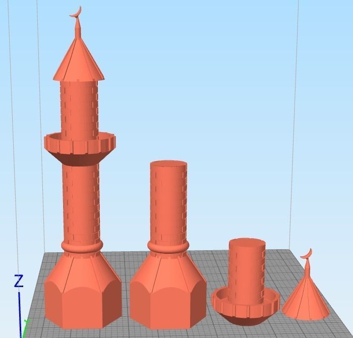 eski tas yapi minare 3D print model_1