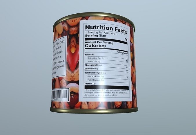 Canned Beans 3D model 4