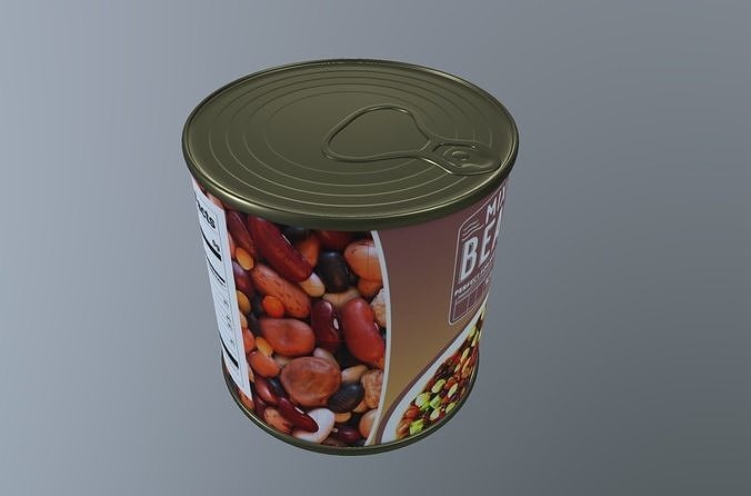 Canned Beans 3D model 6