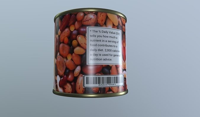 Canned Beans 3D model 3
