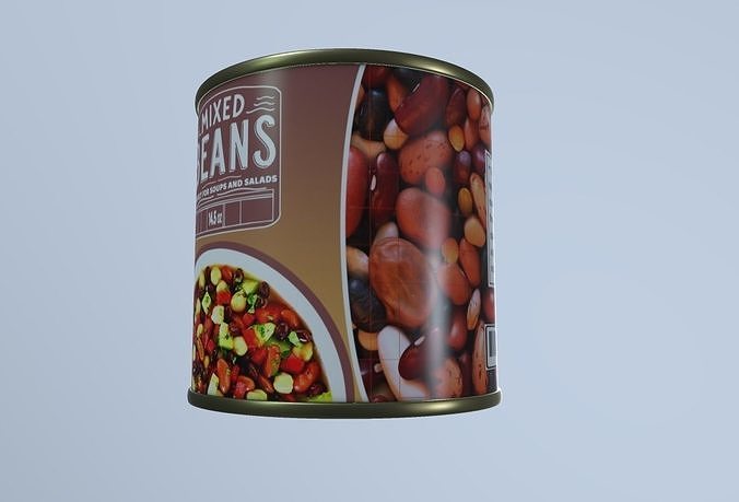 Canned Beans 3D model 2