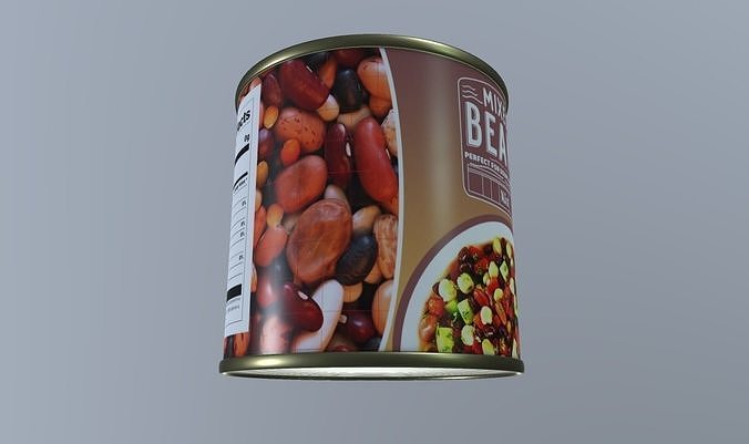 Canned Beans 3D model 5
