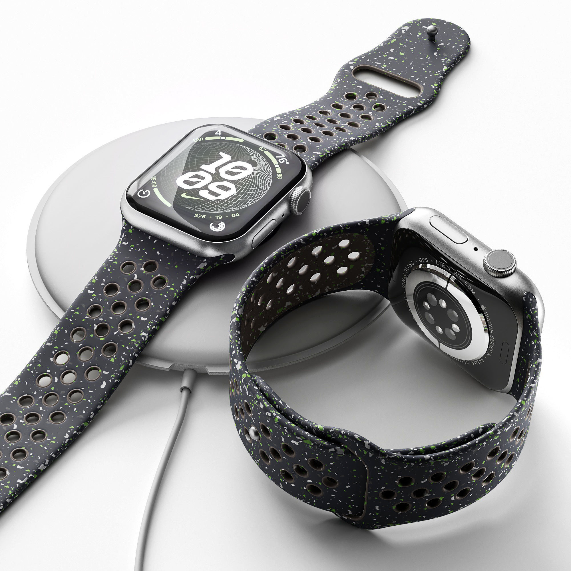 Apple Watch Series 9 Nike Sport Band Midnight Sky 3D model_1