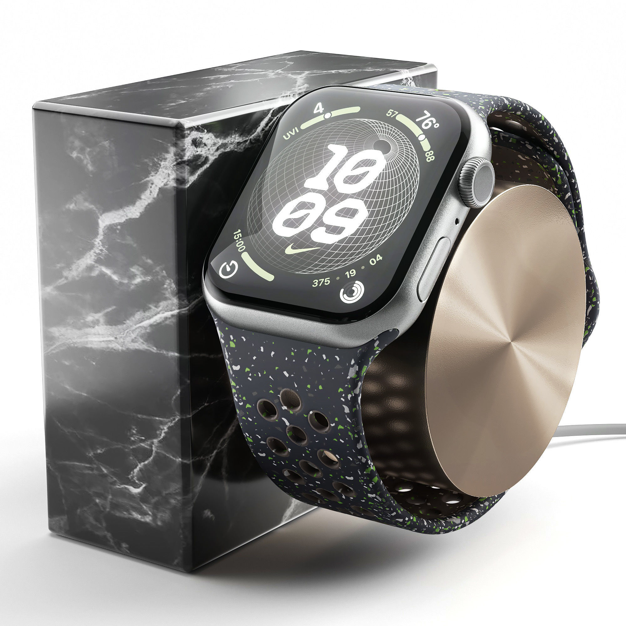 Apple Watch Series 9 Nike Sport Band Midnight Sky 3D model_2