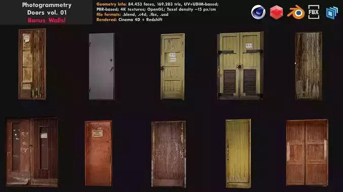 Photogrammetry Doors Pack volume 01