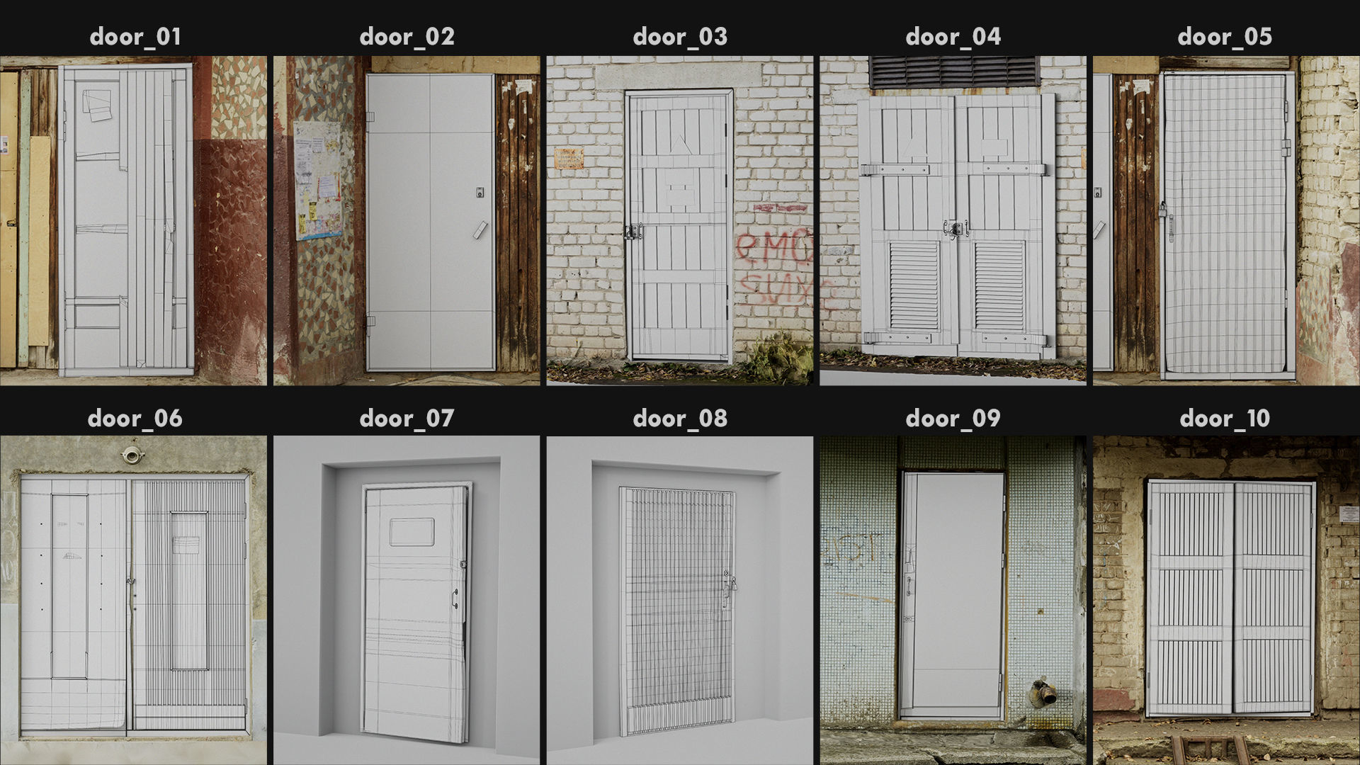 Photogrammetry Doors Pack volume 01 3D model_3