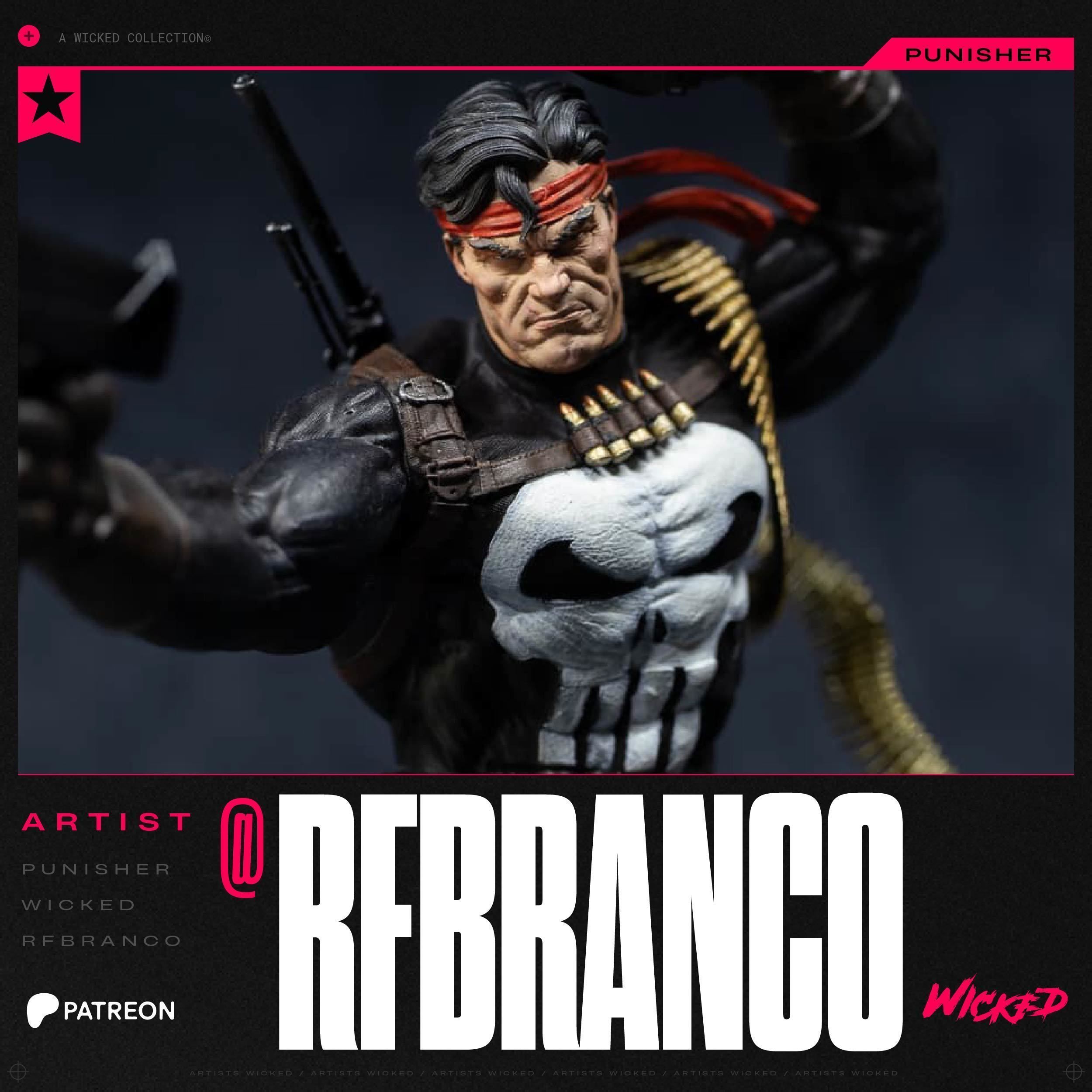 Wicked Marvel Punisher Sculpture Tested for 3D printing 3D print model_86