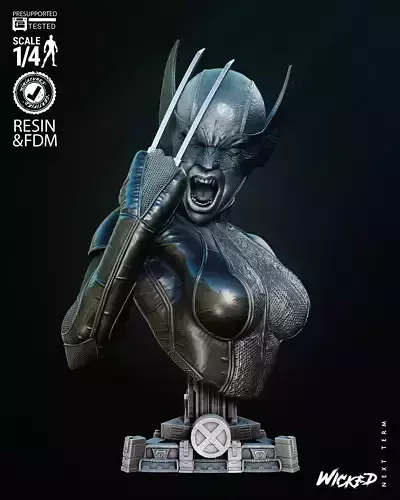 Wicked Marvel X-23 Bust Tested for 3D printing 3D print model