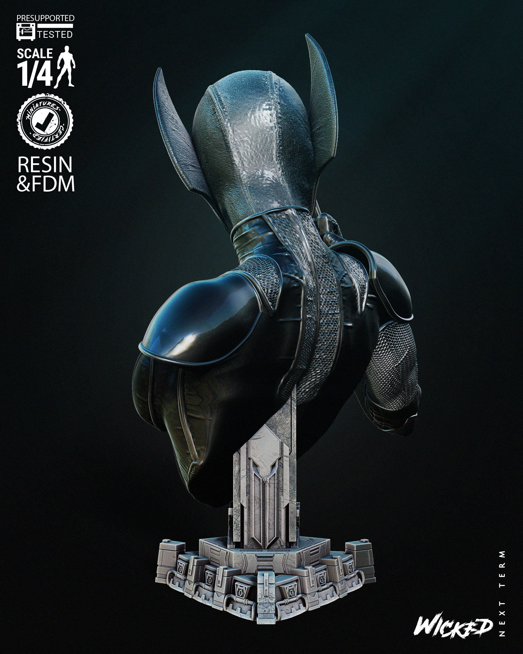 Wicked Marvel X-23 Bust Tested for 3D printing 3D print model_20